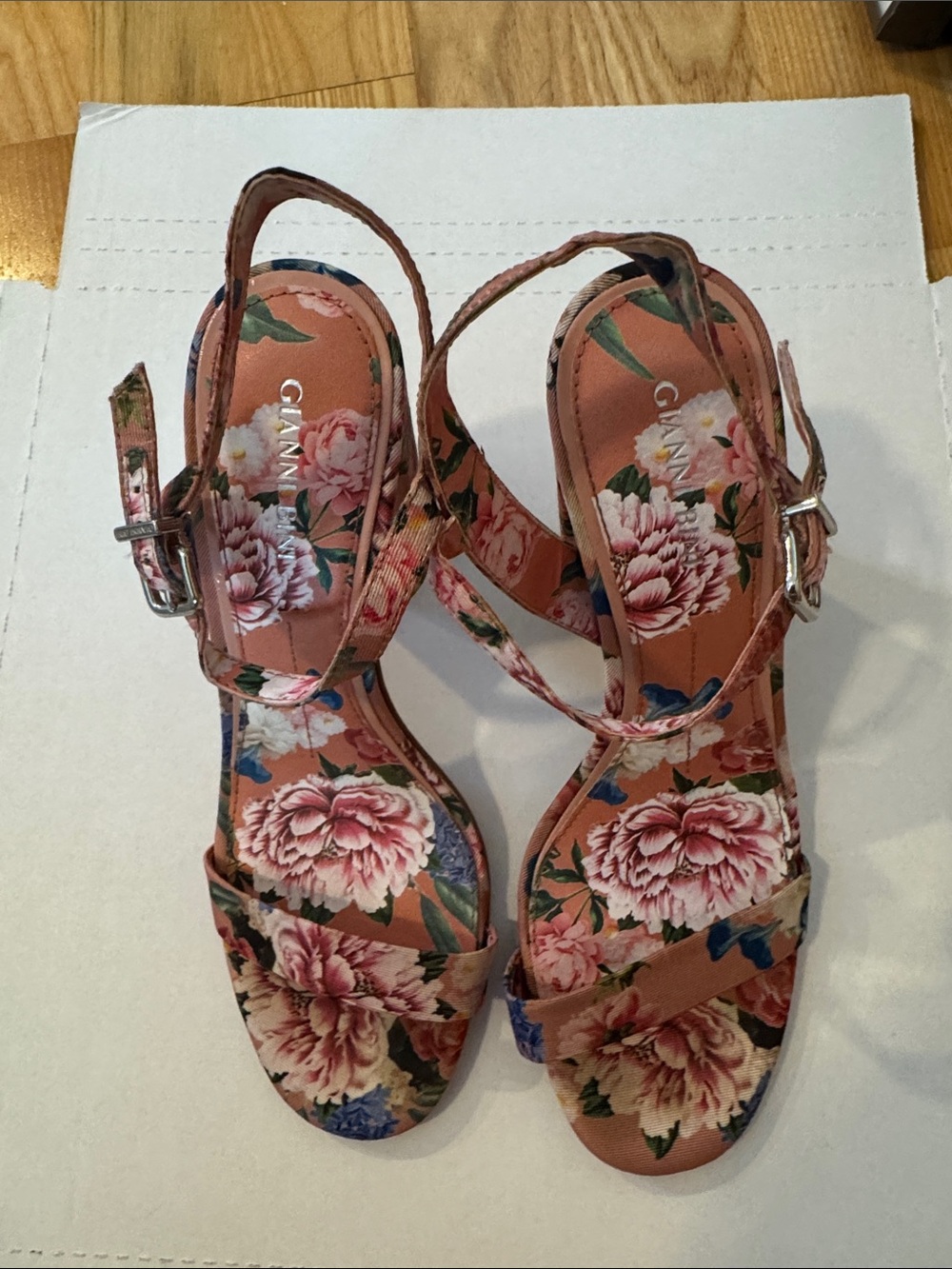 Gianni Bini Pink Floral Heels
